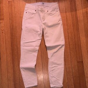 PAIGE Women's Soft Cream Cropped Jeans